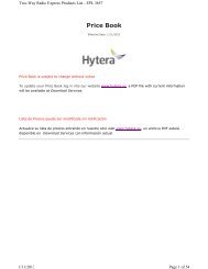 Hytera America State Contract Analog Price Pages 01/11/2013