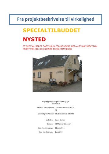 Afgangsprojekt i SpecialpÃ¦dagogik - DSV Guldborgsund
