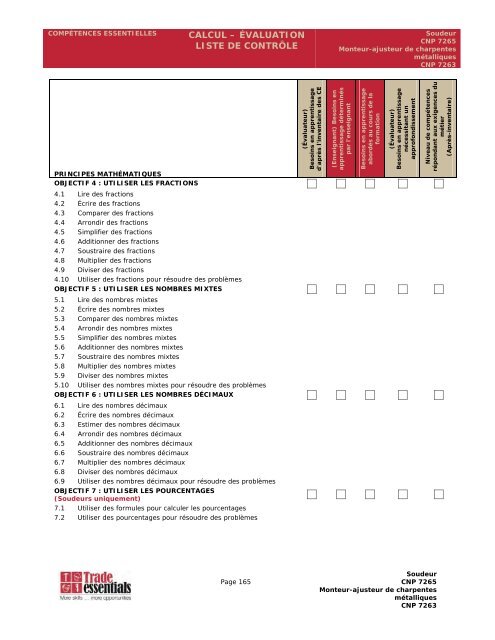 Manuel des compétences essentielles : Monteur-ajusteur de ...