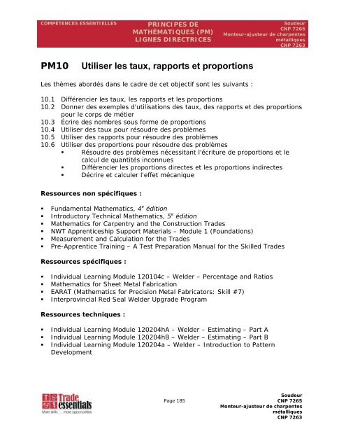 Manuel des compétences essentielles : Monteur-ajusteur de ...