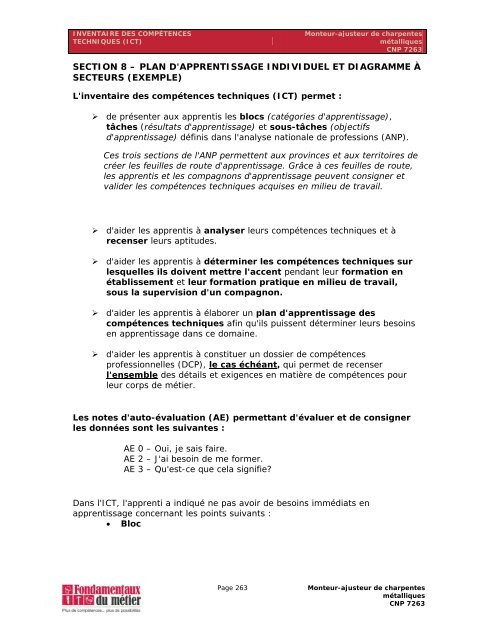 Manuel des compétences essentielles : Monteur-ajusteur de ...