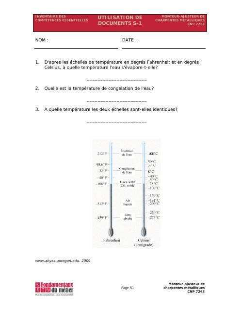 Manuel des compétences essentielles : Monteur-ajusteur de ...