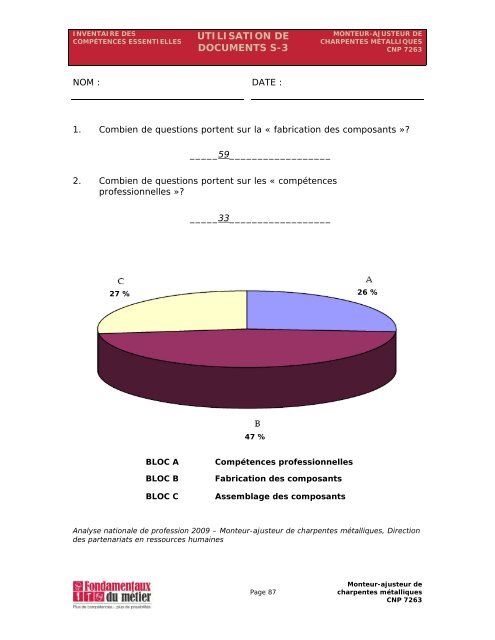 Manuel des compétences essentielles : Monteur-ajusteur de ...