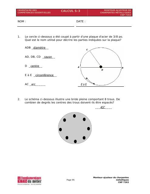 Manuel des compétences essentielles : Monteur-ajusteur de ...