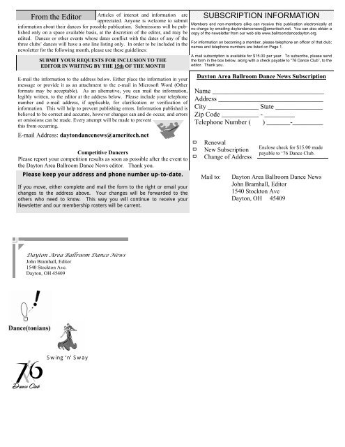 12 09September2008Newsletter - Ballroom Dance Dayton