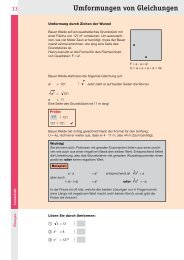 Umformungen von Gleichungen - LernEs