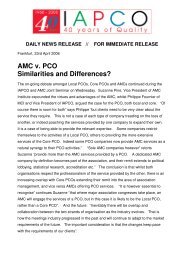 AMC v. PCO Similarities and Differences? - IAPCO