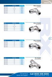 RX Adaptors - Eriks UK