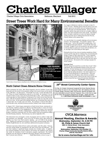 Fall 2013 Edition - Charles Village Civic Association