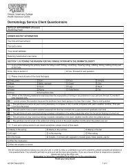 Dermatology Service Client Questionnaire - Ontario Veterinary ...