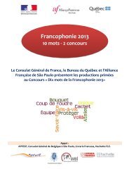 brochure concours 10 mots de la francophonie ... - AlianÃ§a Francesa