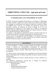 ADDICTIONS et TRAVAIL : Agir pour prévenir - Tarbes-Infos