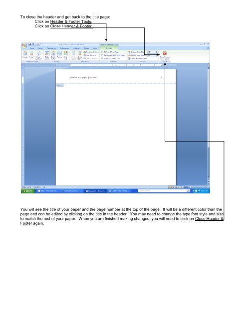 Step-by-Step Instructions for Setting Up a Paper in APA Format