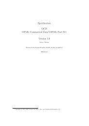 Specification OCD OFML Commercial Data (OFML Part IV) Version 3.0