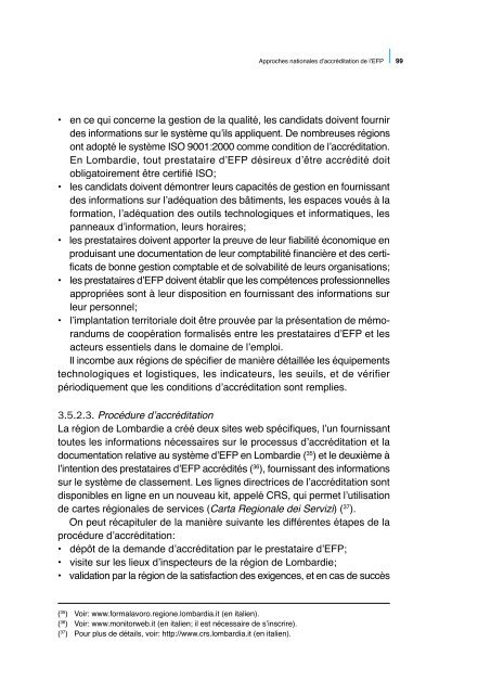 Assurer la qualitÃ© dans l'enseignement et la ... - Cedefop - Europa