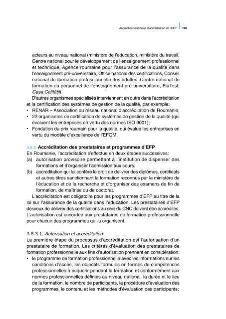 Assurer la qualitÃ© dans l'enseignement et la ... - Cedefop - Europa