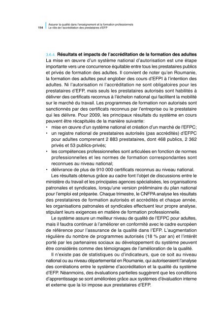 Assurer la qualitÃ© dans l'enseignement et la ... - Cedefop - Europa