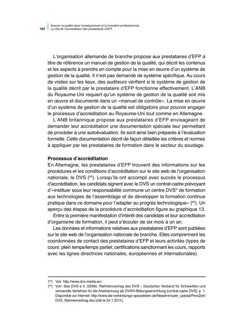 Assurer la qualitÃ© dans l'enseignement et la ... - Cedefop - Europa