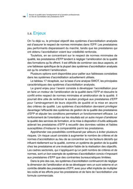 Assurer la qualitÃ© dans l'enseignement et la ... - Cedefop - Europa