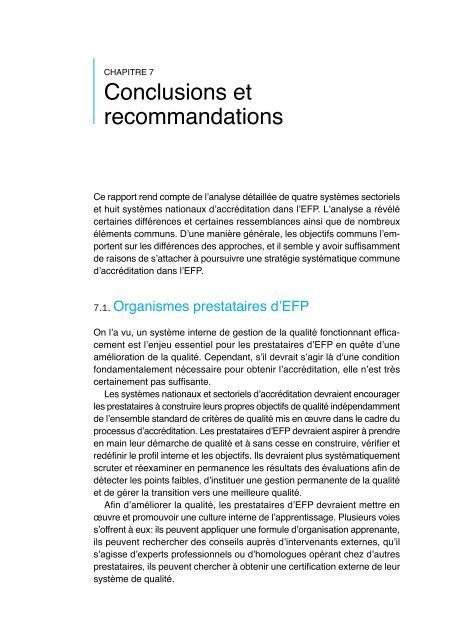 Assurer la qualitÃ© dans l'enseignement et la ... - Cedefop - Europa