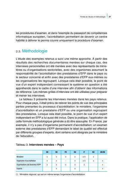 Assurer la qualitÃ© dans l'enseignement et la ... - Cedefop - Europa