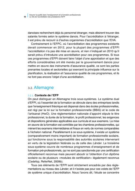 Assurer la qualitÃ© dans l'enseignement et la ... - Cedefop - Europa