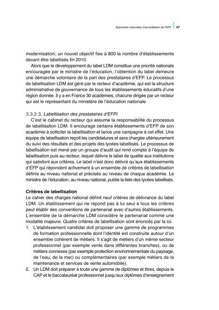 Assurer la qualitÃ© dans l'enseignement et la ... - Cedefop - Europa