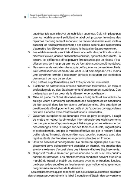 Assurer la qualitÃ© dans l'enseignement et la ... - Cedefop - Europa