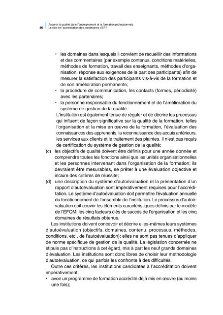 Assurer la qualitÃ© dans l'enseignement et la ... - Cedefop - Europa