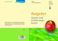 Ratgeber Fasten und Ernährungskuren - Reformhaus Bacher