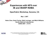 NFS over RDMA - IB and iWARP Using IB SRP Storage