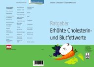 Ratgeber Erhöhte Cholesterin- und Blutfettwerte - Reformhaus