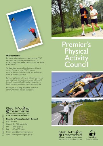Premier's Physical Activity Council (brochure) - Get Moving Tasmania