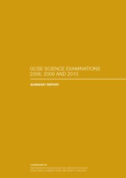 gcse science examinations 2008, 2009 and 2010 - The Royal Society