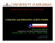 Cooling and Freezing of RTE Foods