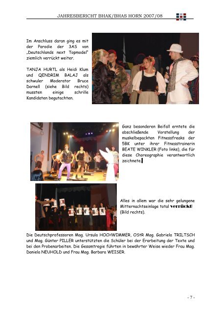 Jahresbericht 2007/08 - BHAK/BHAS Horn