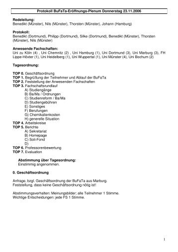 PDF-Protokoll - BuFaTa Chemie