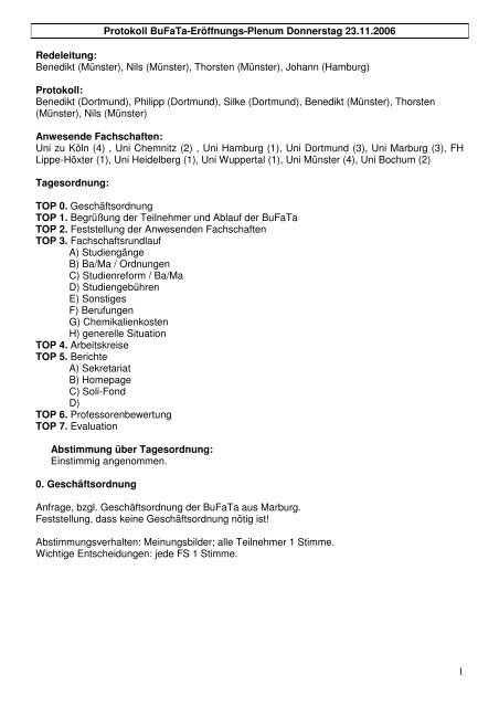 PDF-Protokoll - BuFaTa Chemie