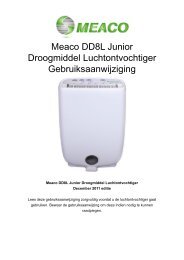 Meaco DD8L Junior Droogmiddel Luchtontvochtiger ...