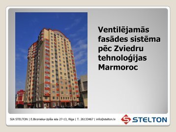 VentilÄjamÄs fasÄdes sistÄma pÄc Zviedru tehnoloÄ£ijas Marmoroc