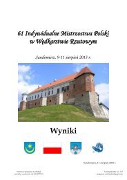 Wyniki 61 Rzutowych Mistrzostw Polski - pzw