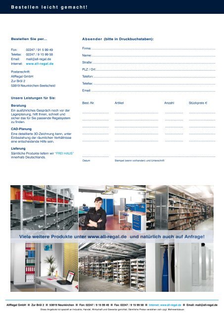 Klicken Sie hier um zu unserem PDF Katalog - AllRegal GmbH