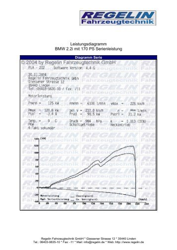 Leistungsdiagramm - Regelin Fahrzeugtechnik GmbH