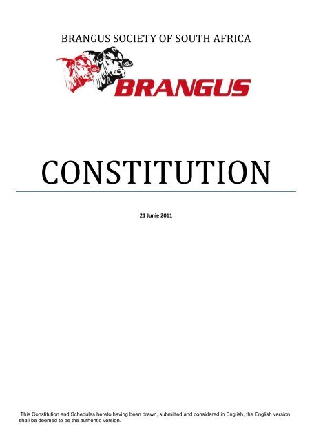 constitution - The Brangus Cattle Breeders' Society of South Africa