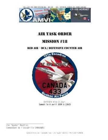 AIR TASK ORDER MISSION #18 - 101e Escadron de Combat Virtuel
