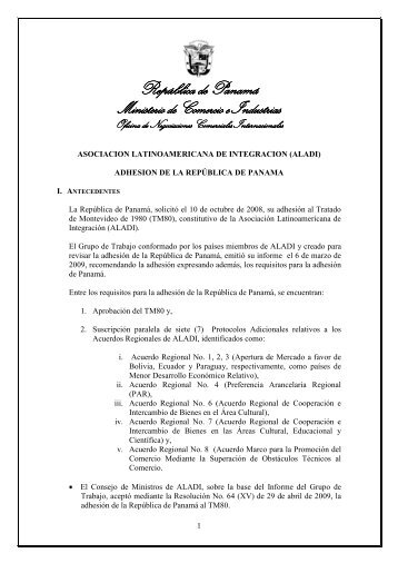 RepÃºblica de PanamÃ¡ - Ministerio de Comercio e Industrias