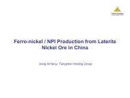 Ferro-nickel / NPI Production from Laterite Nickel Ore in China