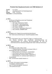 Protokoll Hauptausschuss 2012 - KSB Salzland eV