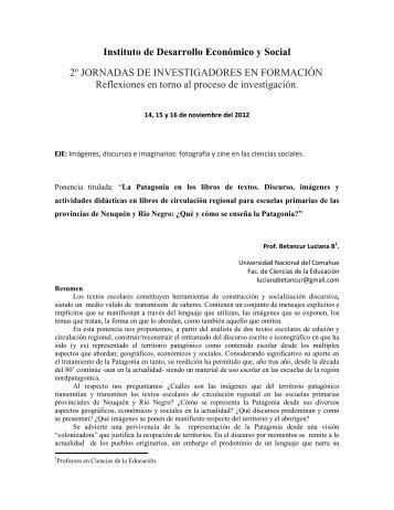 Luciana Betancur - Grupo Interdisciplinario de Investigadores en ...