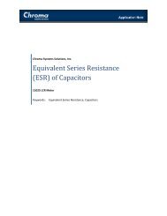 (ESR) of Capacitors - Chroma Systems Solutions